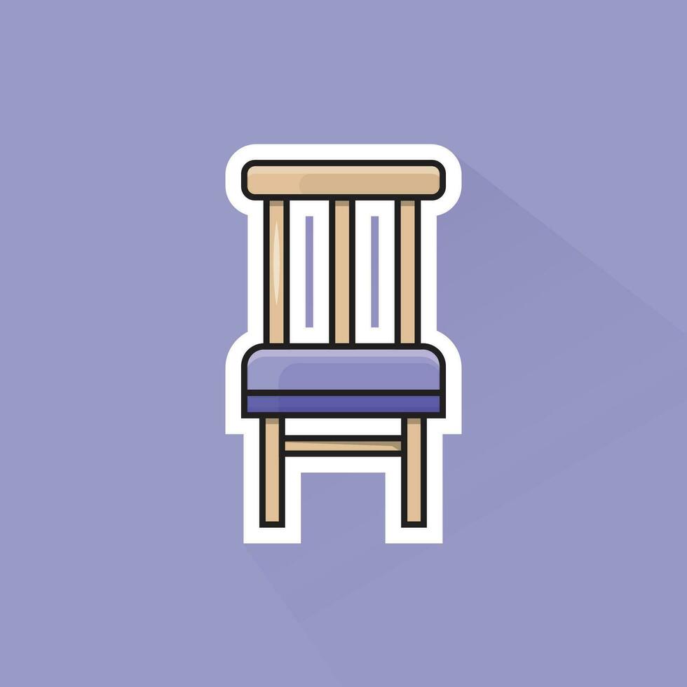 Illustration Vector of Purple Chair in Flat Design