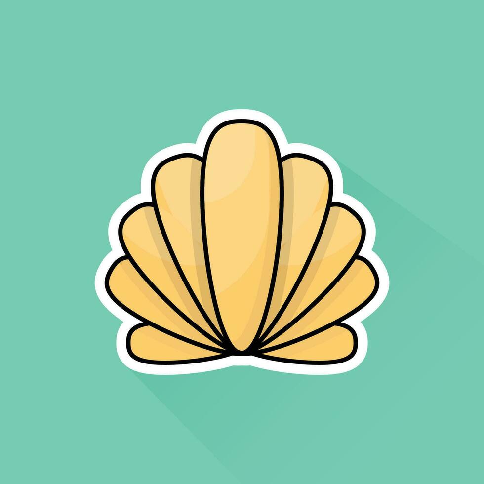 Illustration Vector of Shell in Flat Design