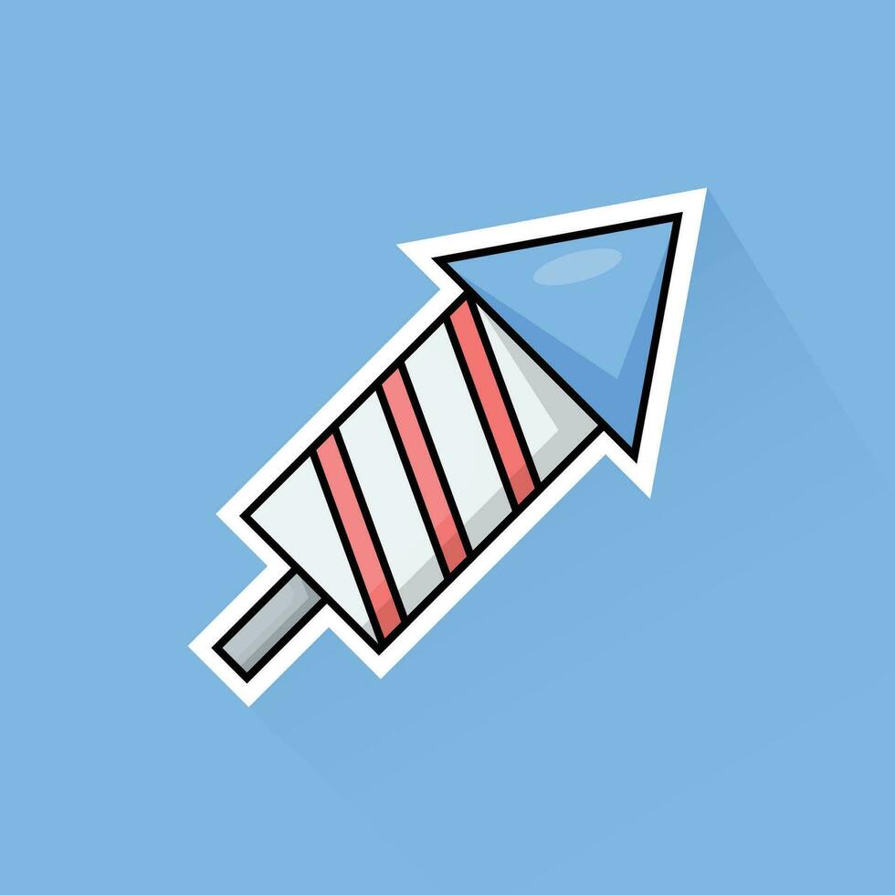 Illustration Vector of American Firework in Flat Design