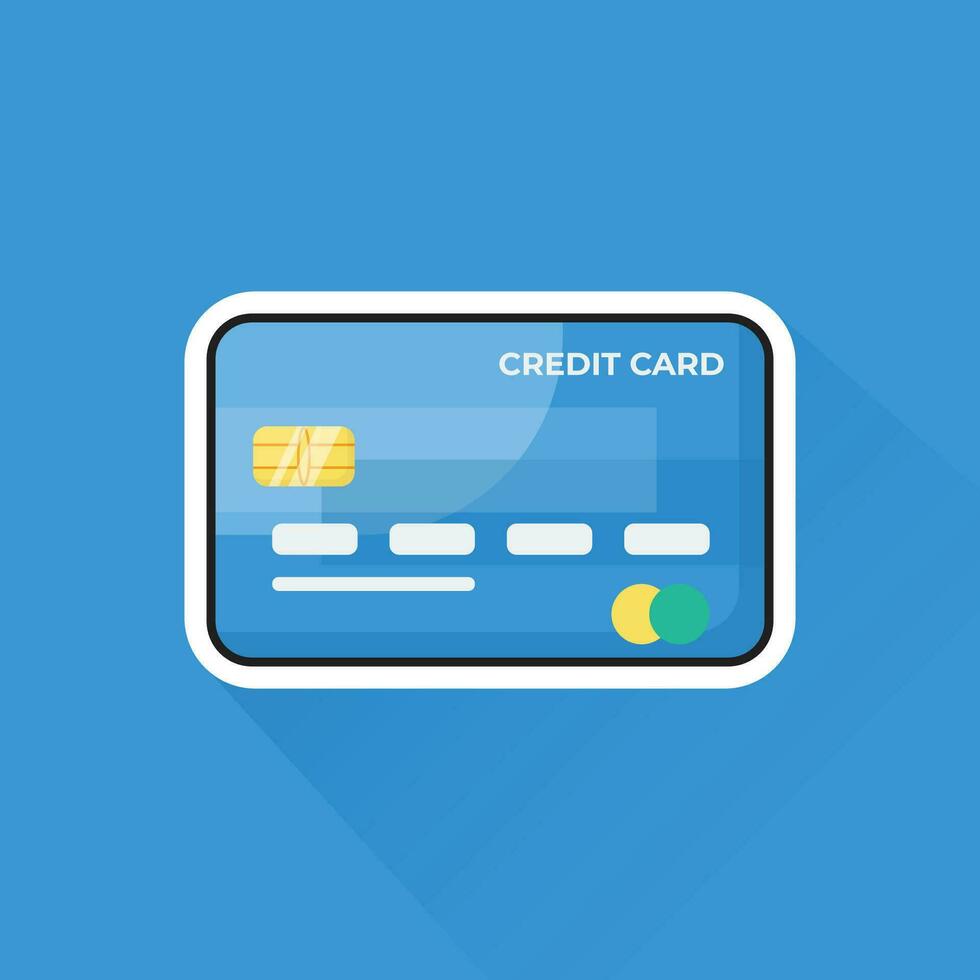 Illustration Vector of Credit Card in Flat Design