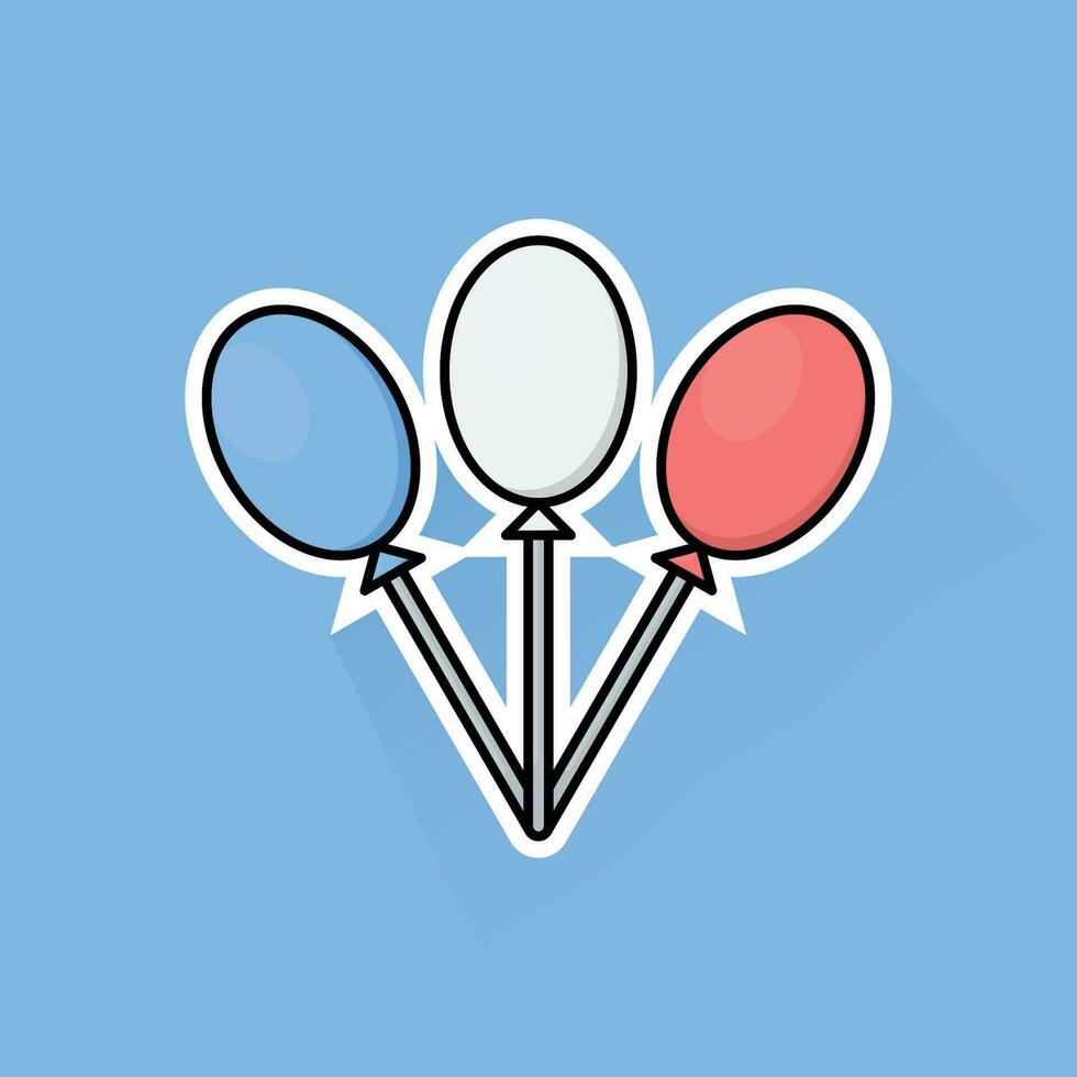 Illustration Vector of American Balloon in Flat Design