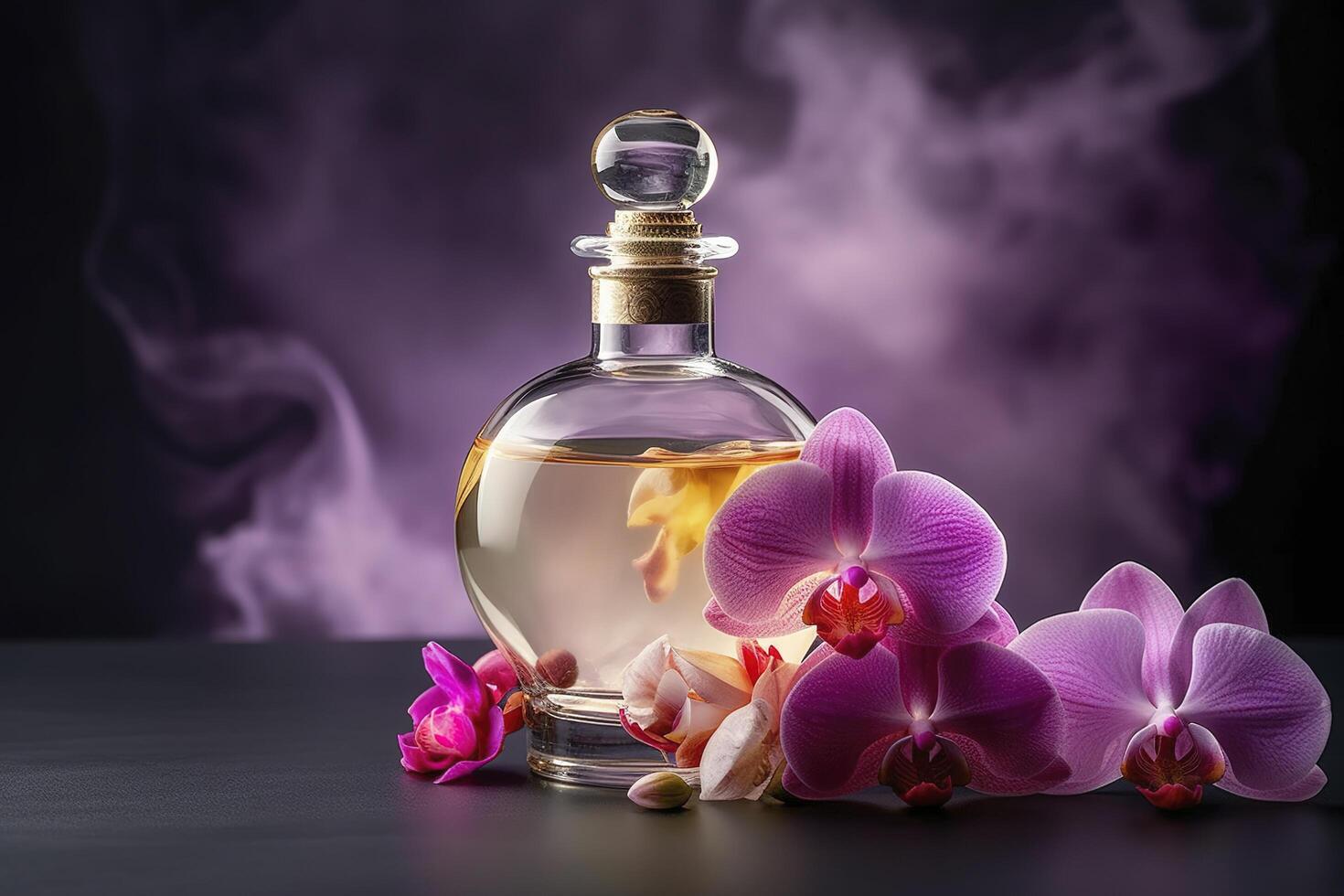 perfume aroma desde suave orquídeas flor , generativo ai foto