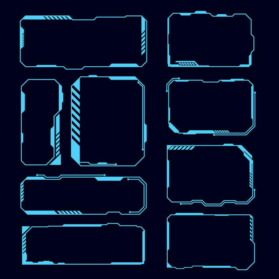 Vector HUD frame tech futuristic interface ui element.
