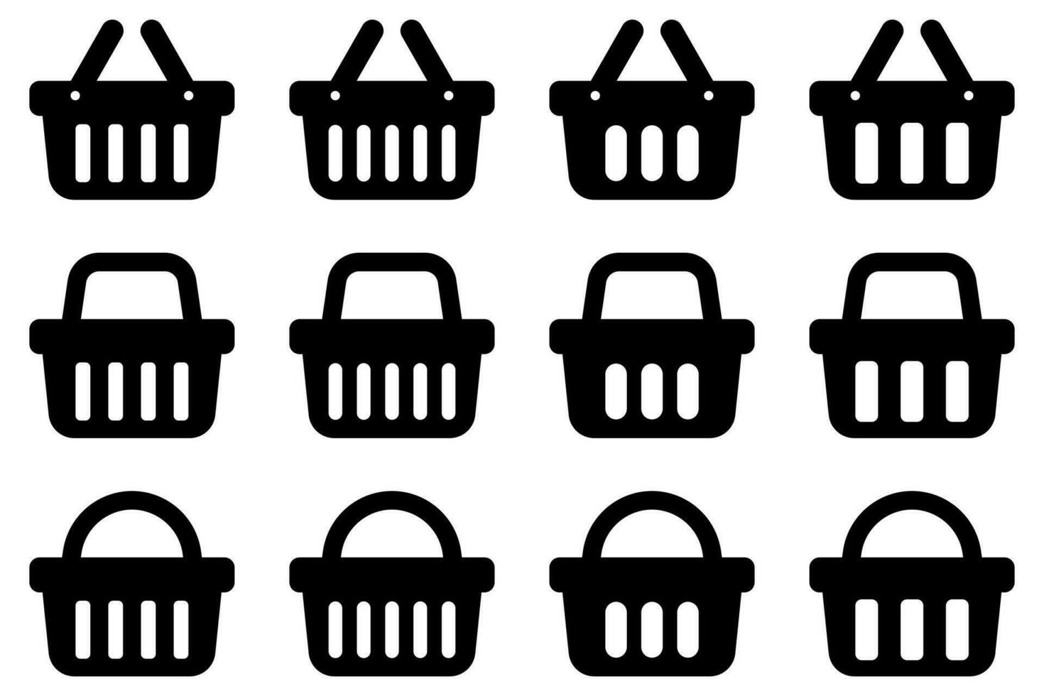 Shopping basket icon - vector illustration. Shop cart, bag, online purchase, retail vector illustration design on white background.