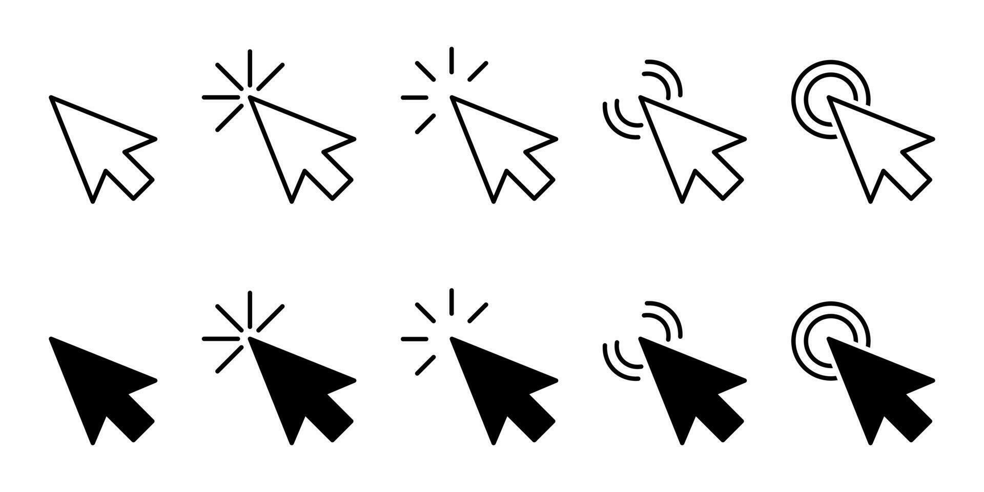 Mouse cursor vector icon, clicking cursor pointer icon vector 25436270