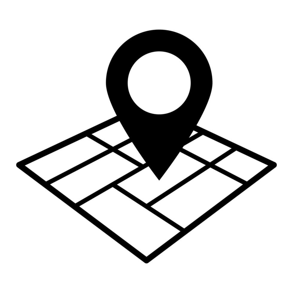 ubicación icono vector. mapa alfiler símbolo. puntero signo. GPS ubicación. vector