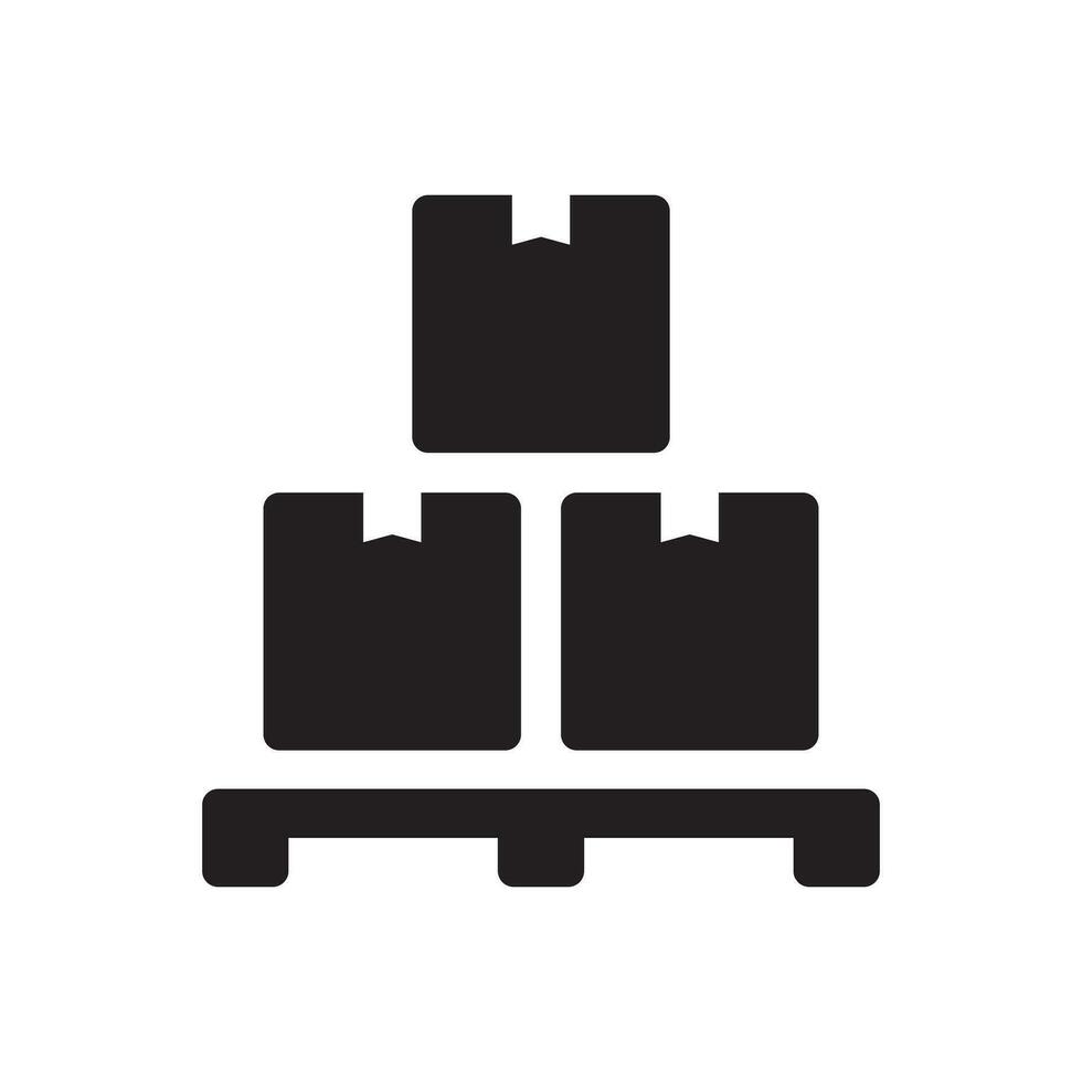 Pallet icon, cargo symbol vector illustration.