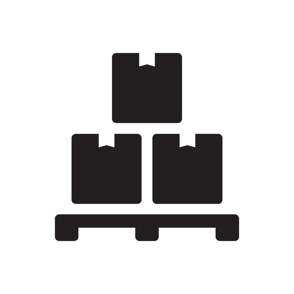 Pallet icon, cargo symbol vector illustration.