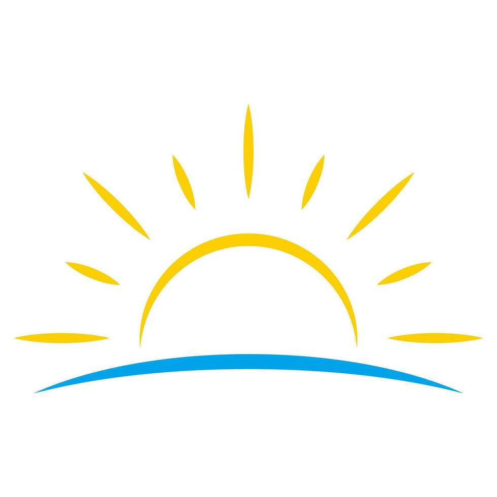 Sunset icon, sunrise icon. Sun, rise symbol. Morning icon. vector