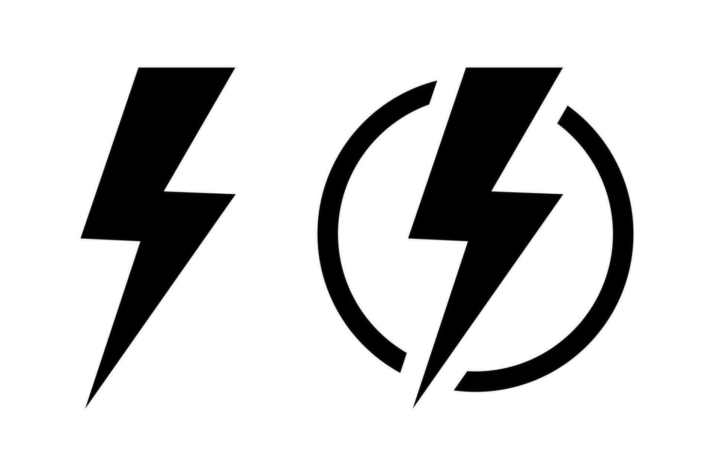 Fash lightning bolt icon. Electric power symbol. Power energy sign, vector illustration