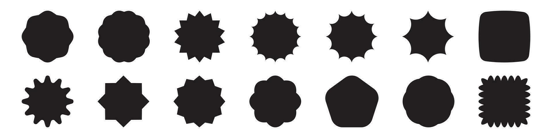 Set of sale sticker, price tag, starburst, quality mark, sunburst badges, retro stars. Modern elements swiss style figures stars flowers circles. vector