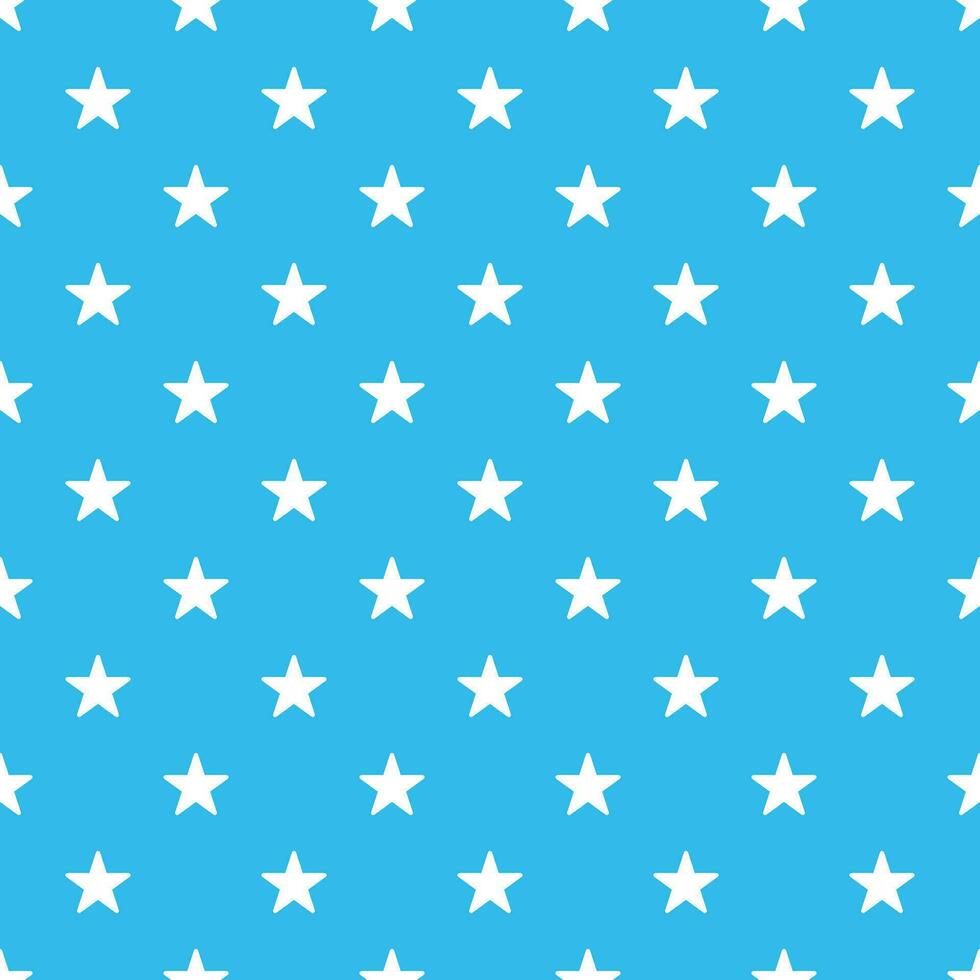 Stars seamless pattern. Stars on a pretty blue background, vector retro seamless pattern for packaging, fabric, paper, background.