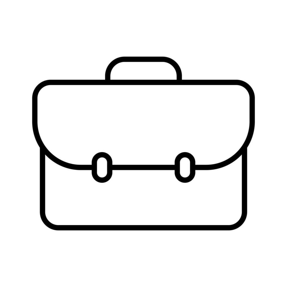 Briefcase icon. Business bag icon. Suitcase, portfolio symbol, linear style pictogram isolated on white. vector