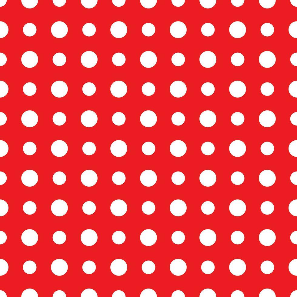 Red polka dot seamless pattern - retro texture for christmas background, blogs, www, scrapbooks, party or baby shower invitations and wedding cards. White polka dots on red background. vector