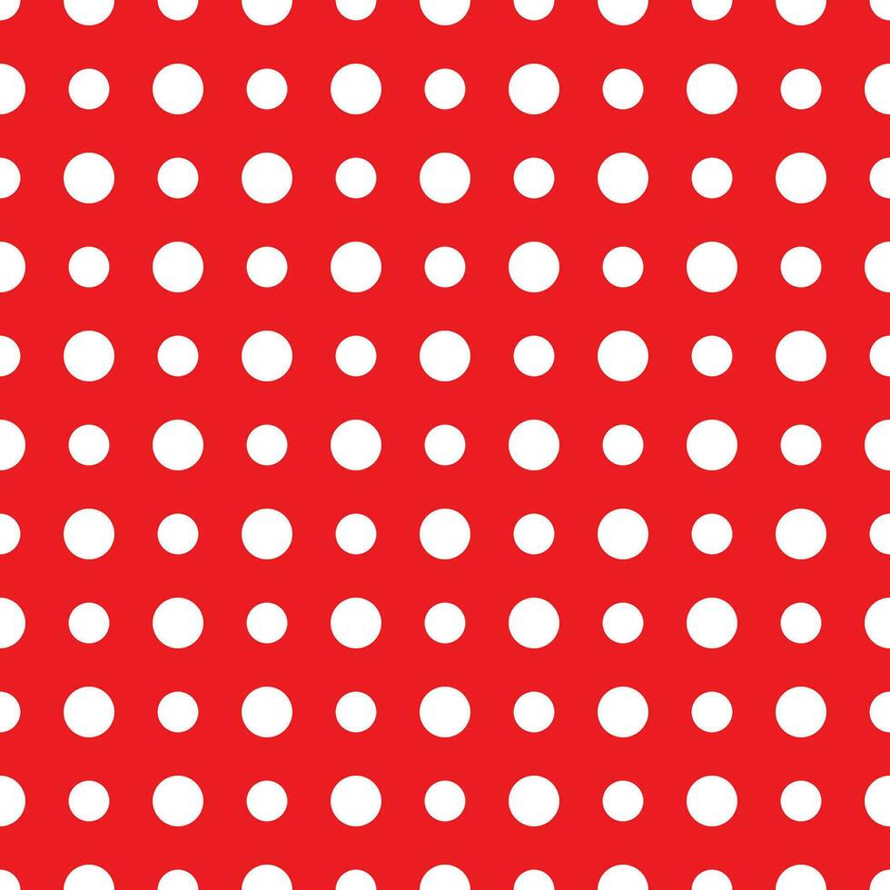 Red polka dot seamless pattern - retro texture for christmas background, blogs, www, scrapbooks, party or baby shower invitations and wedding cards. White polka dots on red background. vector