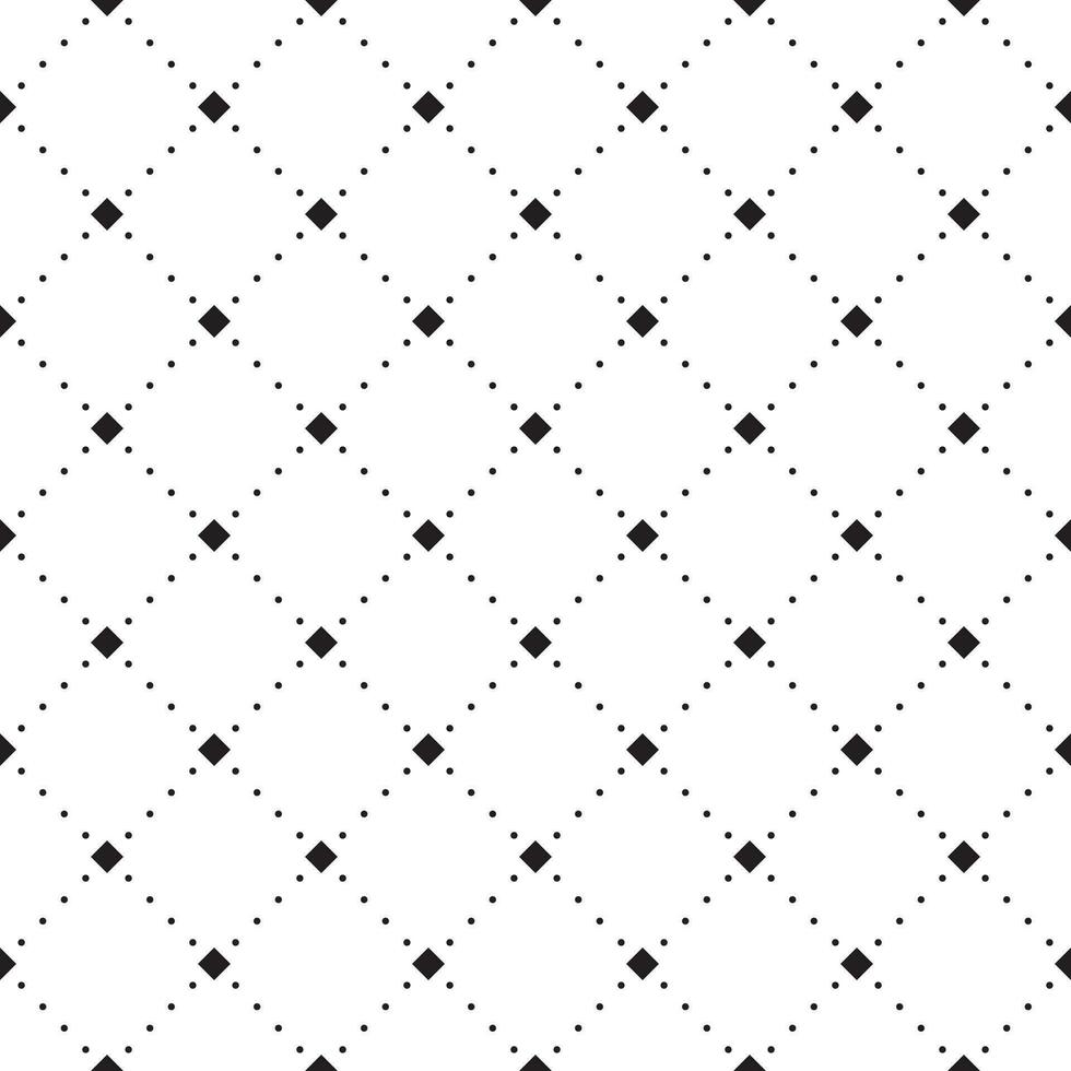 Dotted line rhombus seamless pattern. Modern stylish texture. Repeating geometric tiles with dotted rhombus. Black geometric shape diagonal repeatable on white background. vector