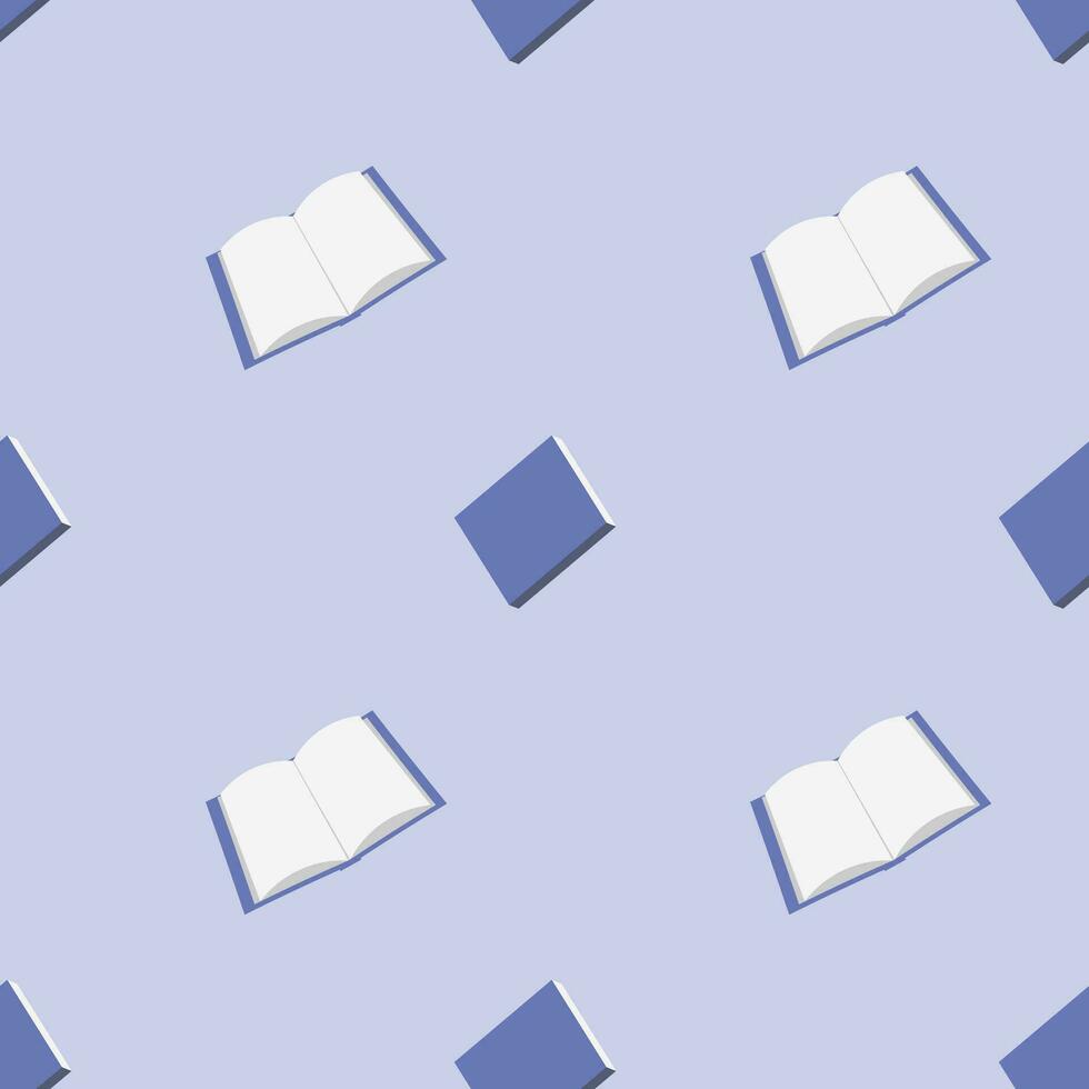 Books and textbooks, seamless pattern, vector. Back to school. vector