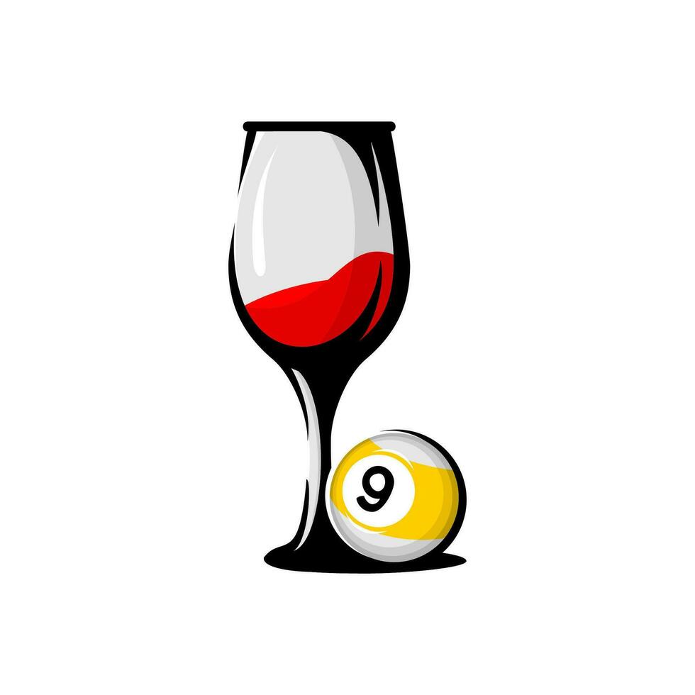 a glass of wine, cafe and bar vector