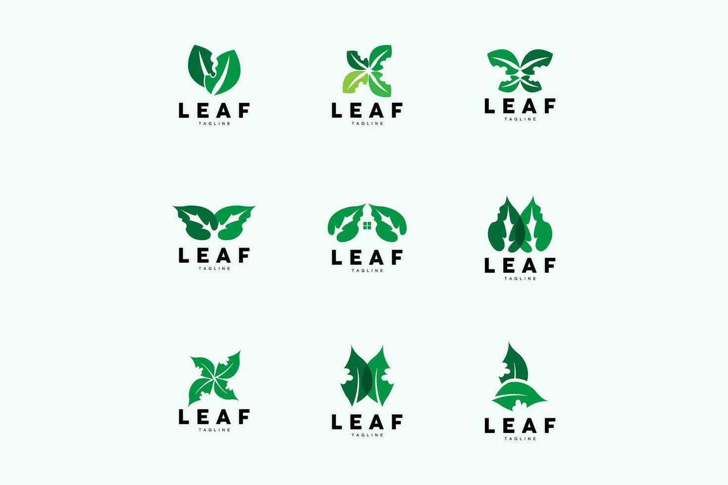 verde hoja logo, ecología natural planta vector, naturaleza diseño, ilustración modelo icono vector