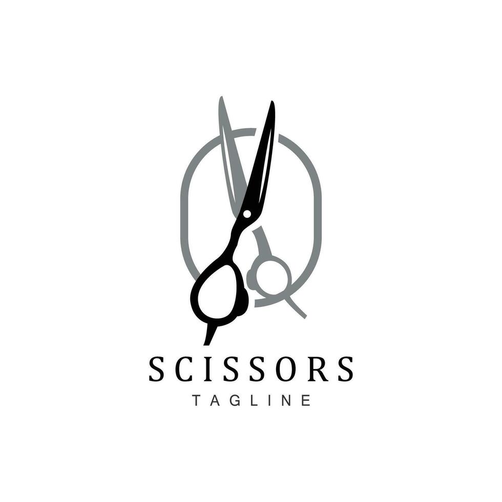Scissors Logo, Shaver Vector, Simple Barber Shop Design, Icon, Background, Symbol, Template vector