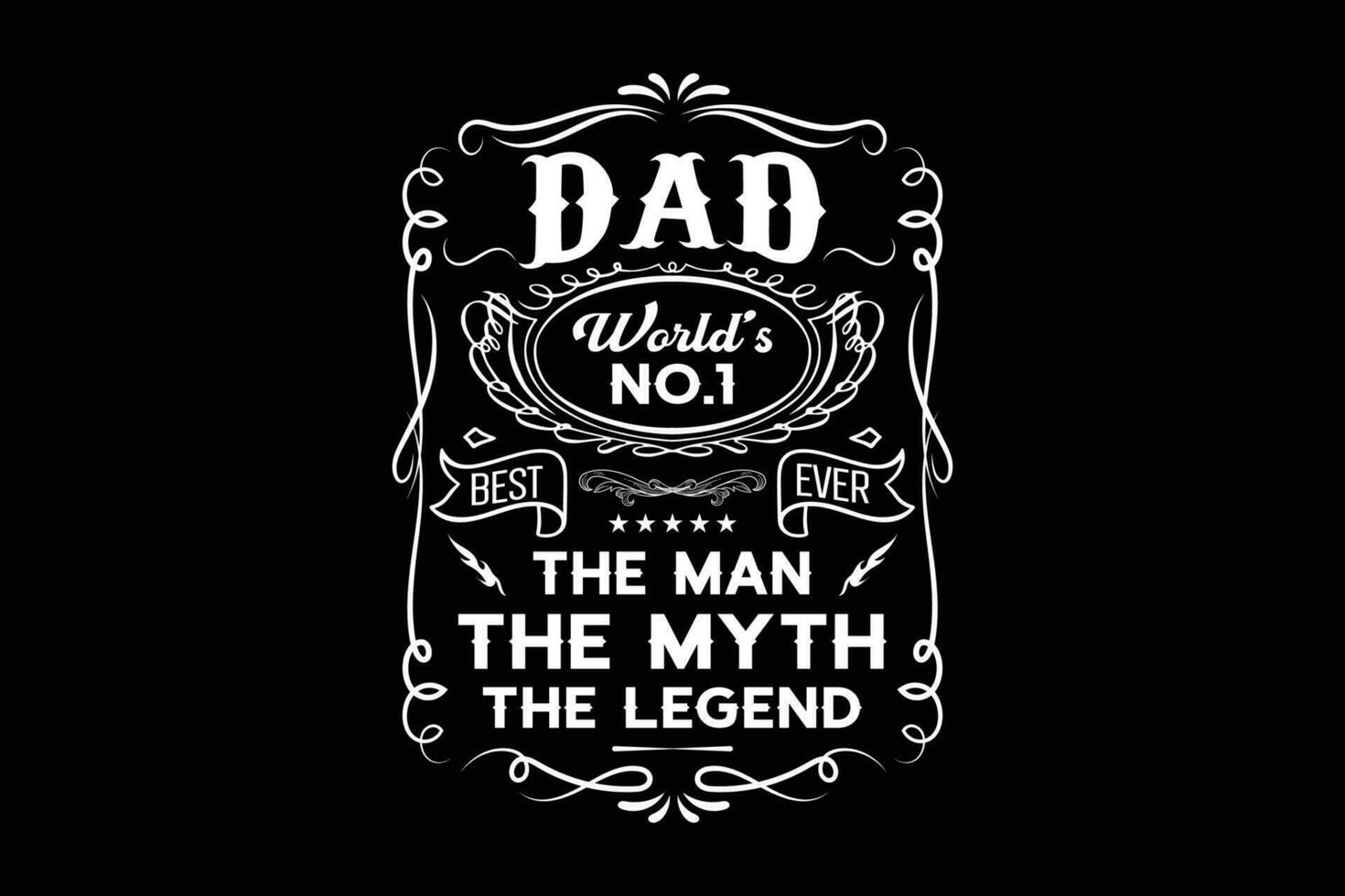 Dad world no 1 t-shirt design vector