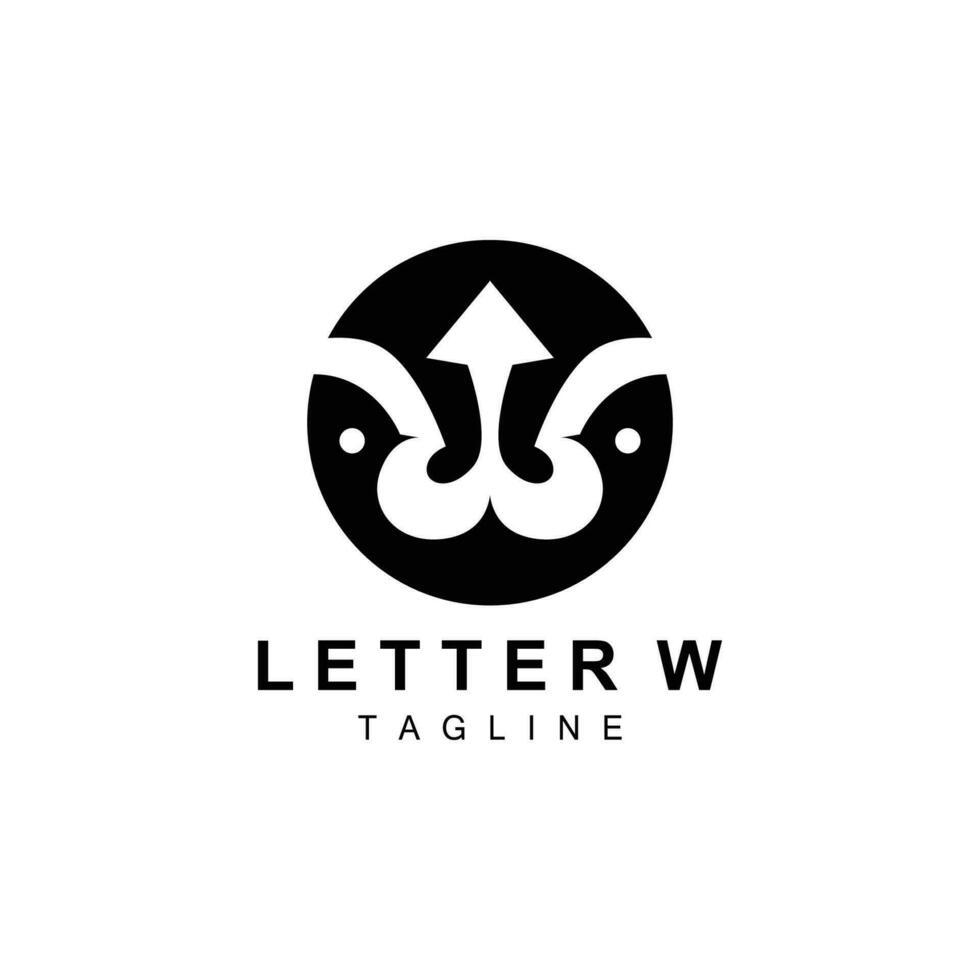 W Letter Logo, Alphabet Initial Vector, Simple Logotype Design, Icon Symbol Template Illustration vector