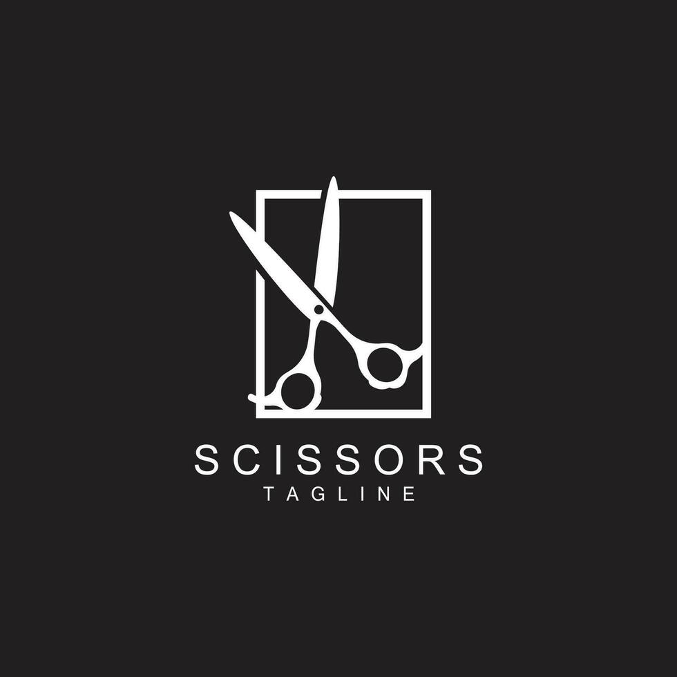 Scissors Logo, Shaver Vector, Simple Barber Shop Design, Icon, Background, Symbol, Template vector