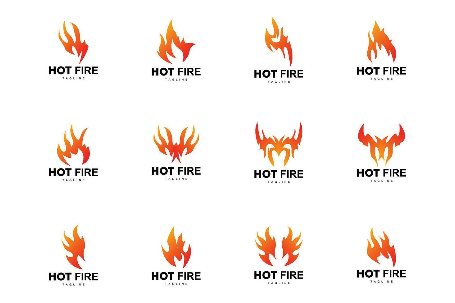 fuego logo, ardiente caliente fuego vector, sencillo diseño modelo ilustración vector