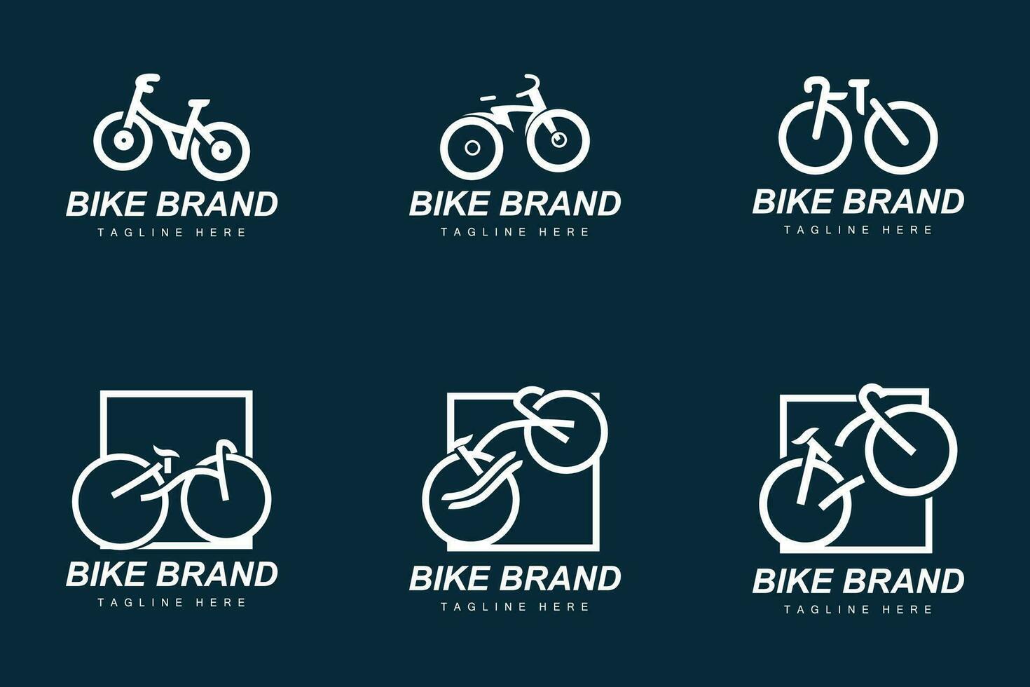 Bike Logo. Bicycle Sport Branch Vector, Simple Minimalist Transportation Design, Template, Silhouette vector