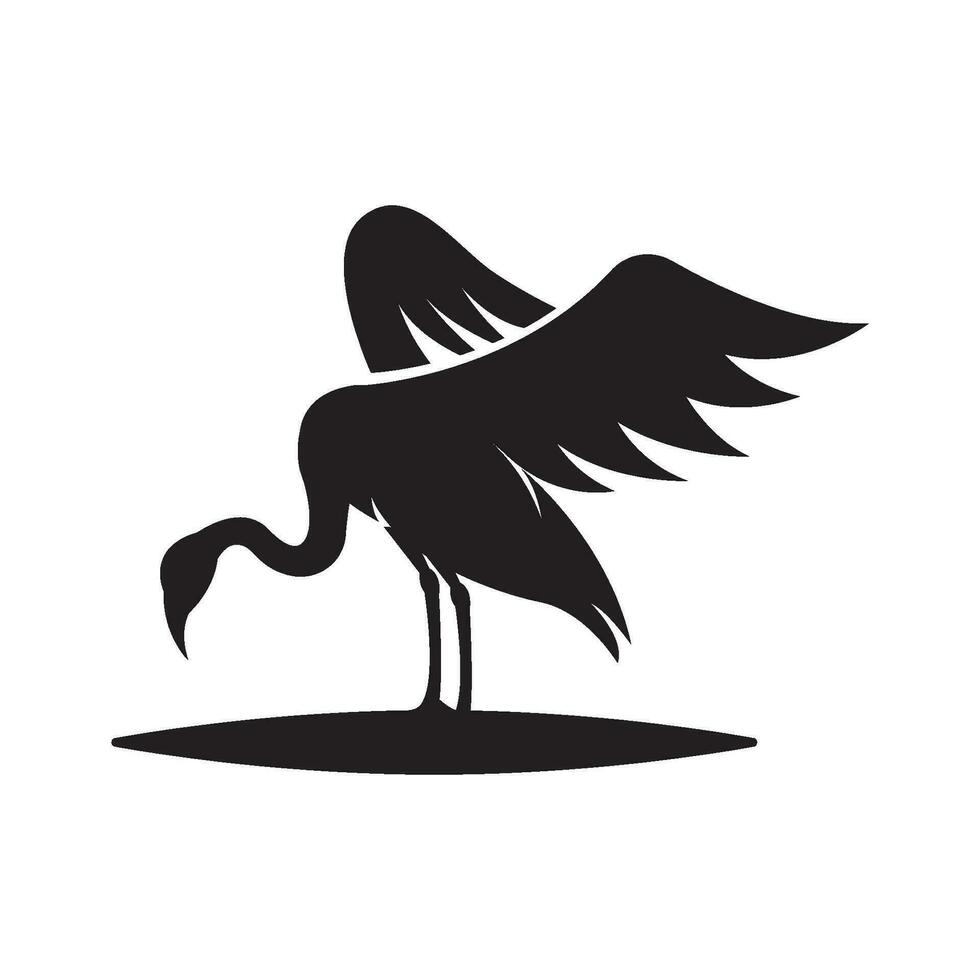 Stork logo icon,vector illustration template design. vector