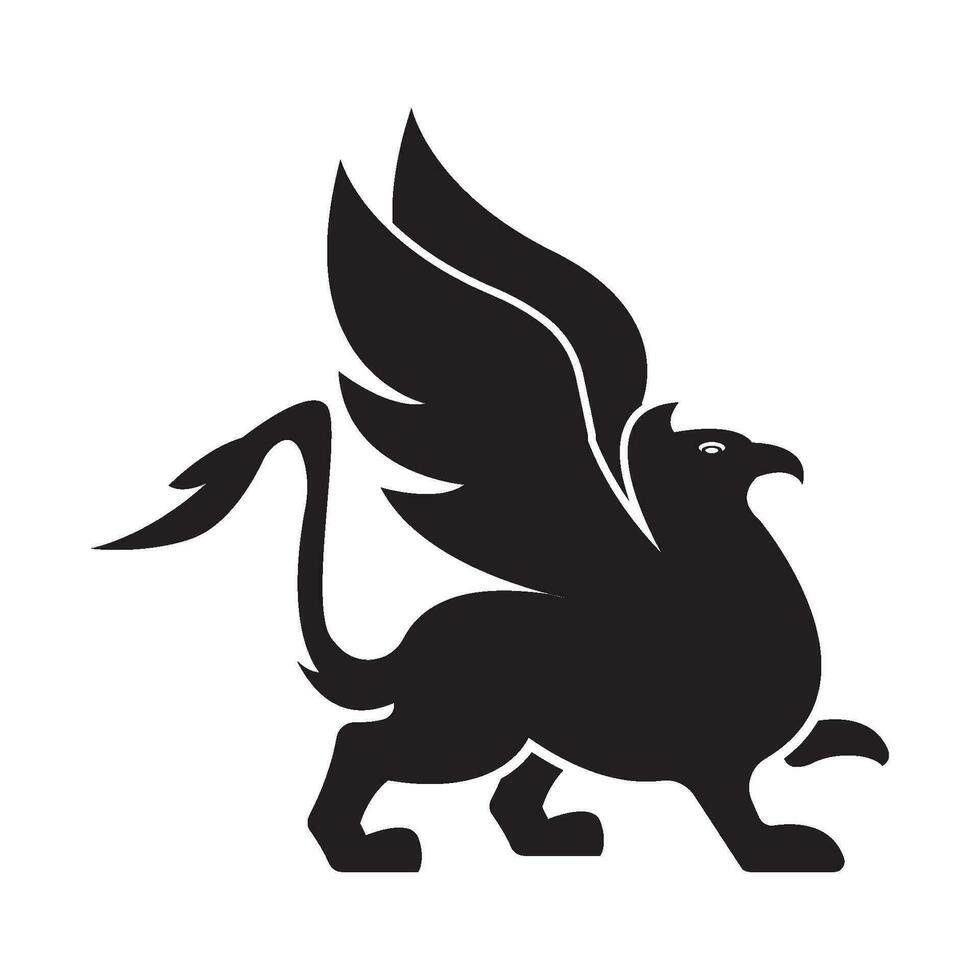 Griffin logo icon,illustration design template vector. vector