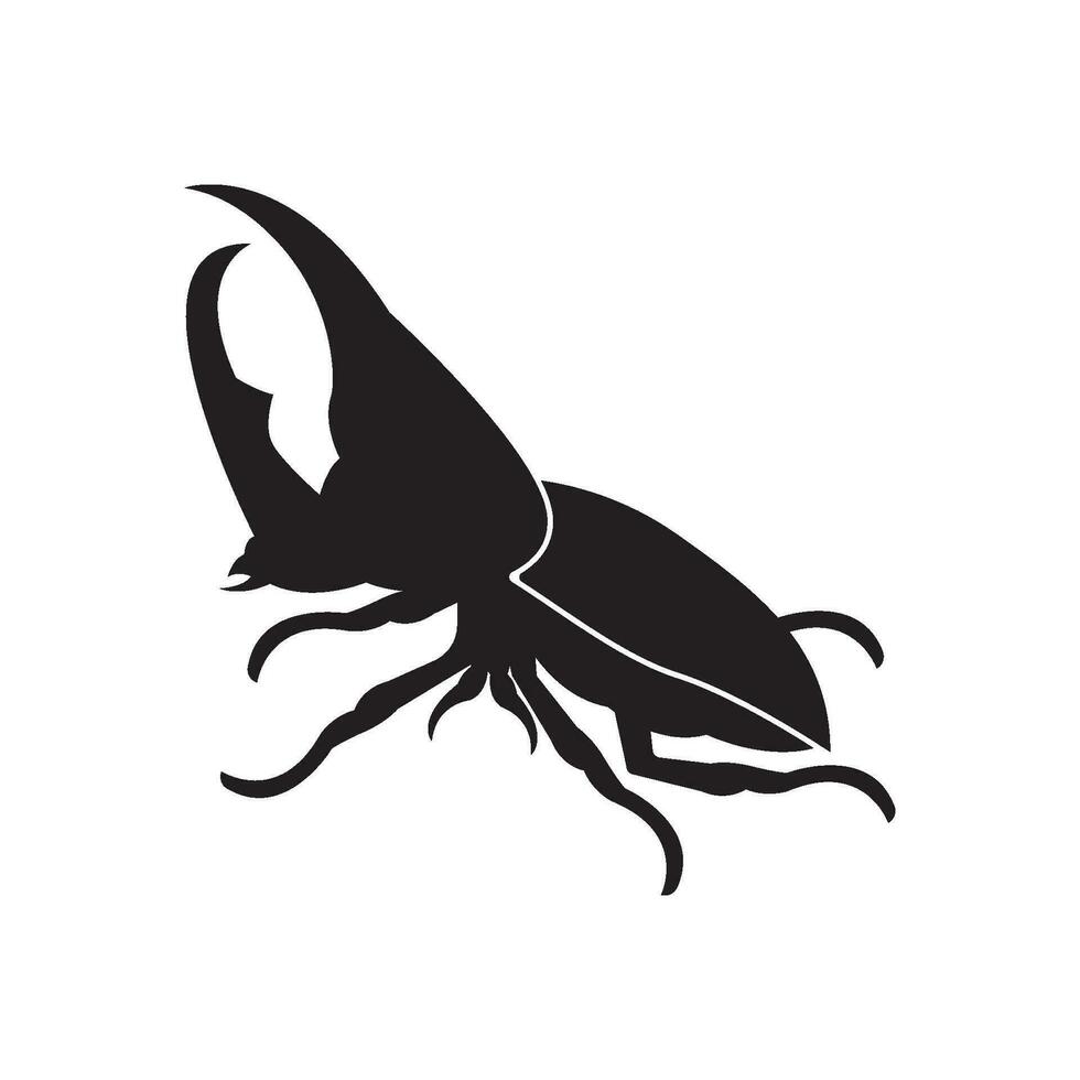Horn beetle icon logo,illustration design template vector. vector