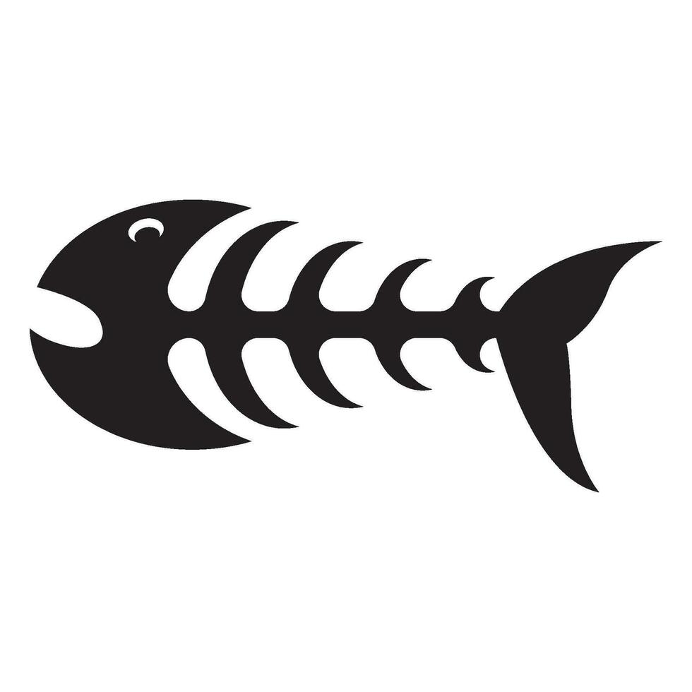 fishbone logo vector illustration design template.