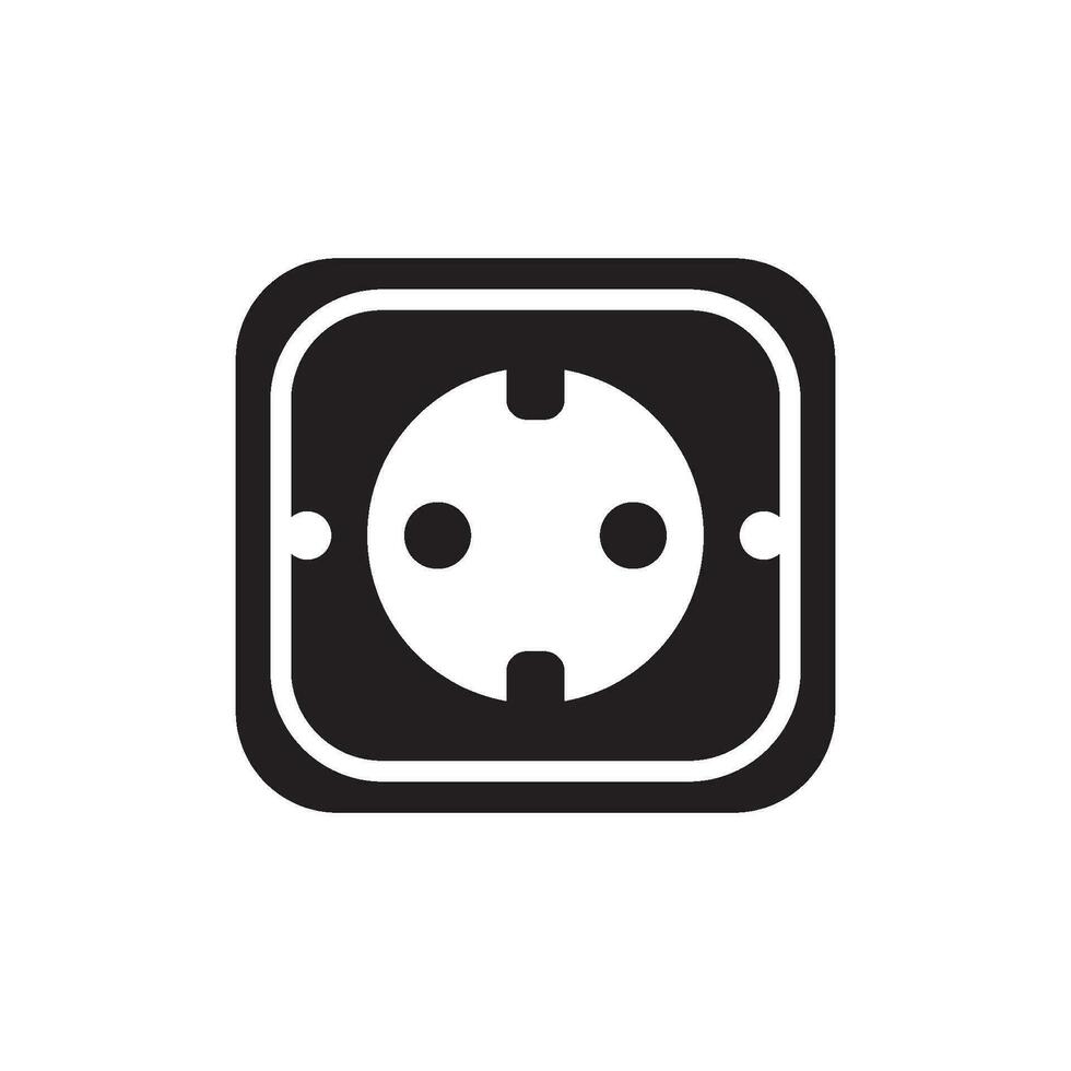 Electric socket icon logo illustration design template. 25437121 Vector ...