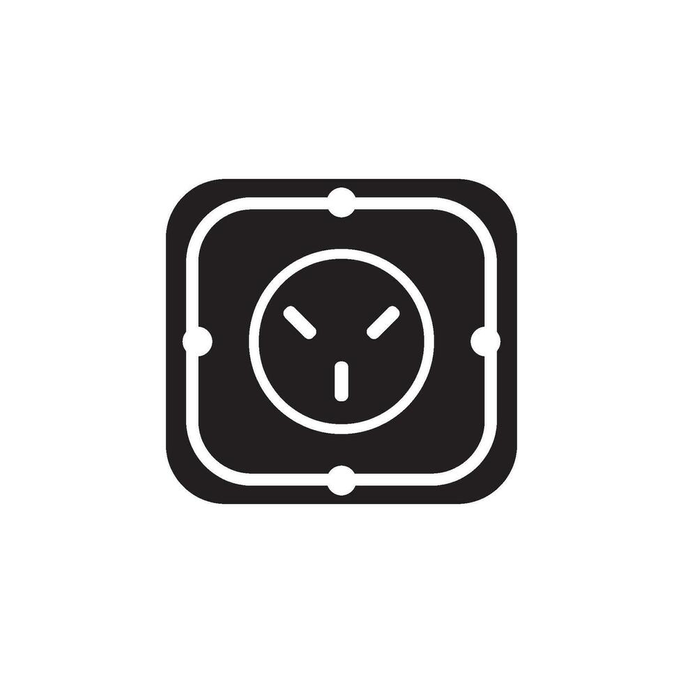 Electric socket icon logo illustration design template. 25437137 Vector ...