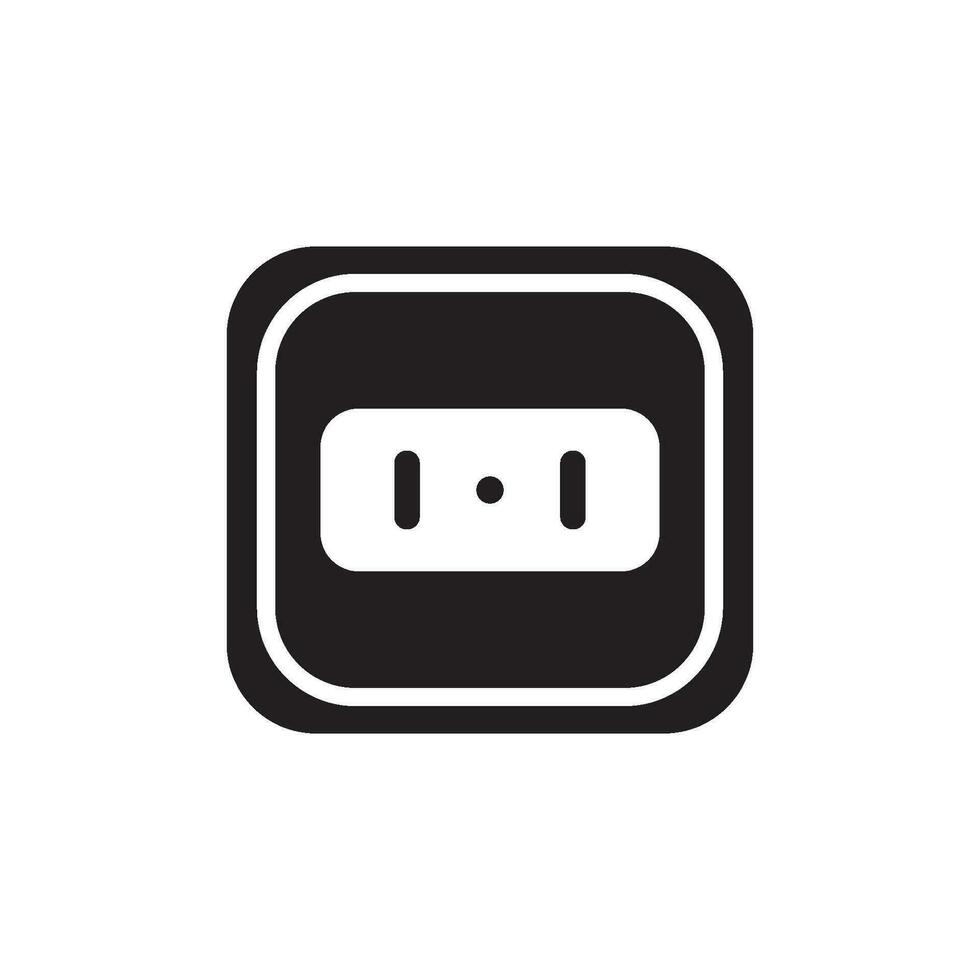 Electric socket icon logo illustration design template. 25437162 Vector