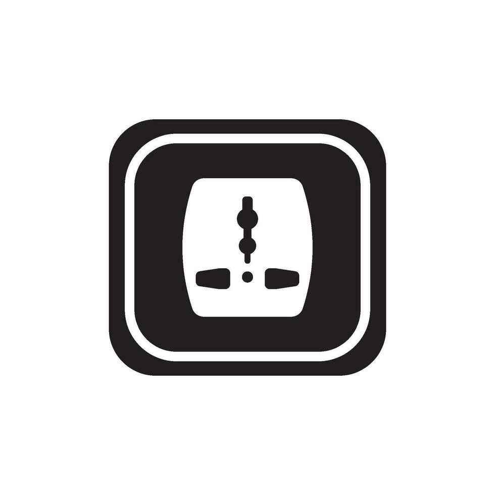 Electric socket icon logo illustration design template. 25437164 Vector ...