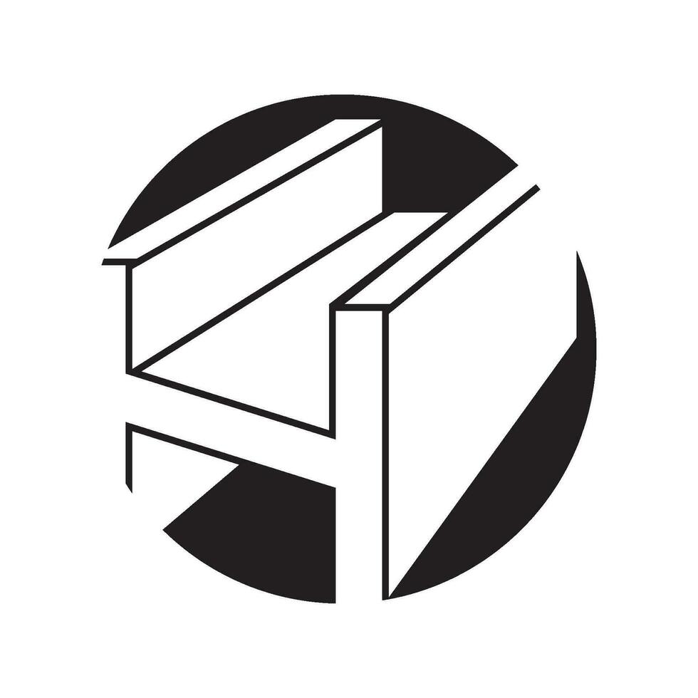 steel metallurgical beam profile symbol vector icon illustration