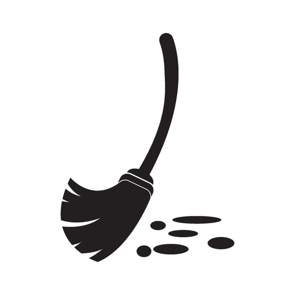 Cleaning tool broom icon logo,vector illustration template design. vector