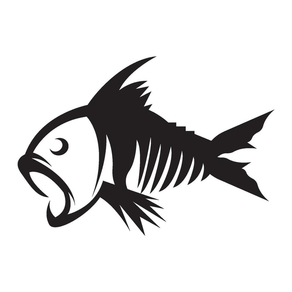 fishbone logo vector illustration design template.