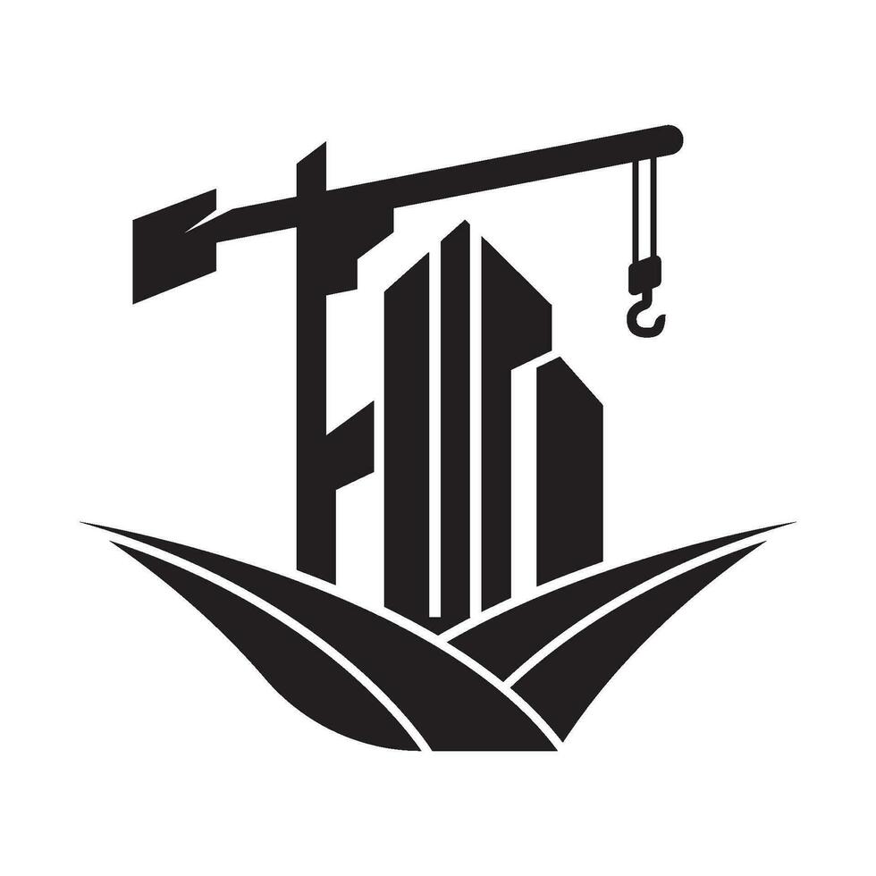 concepto de edificio logo vector icono ilustración diseño