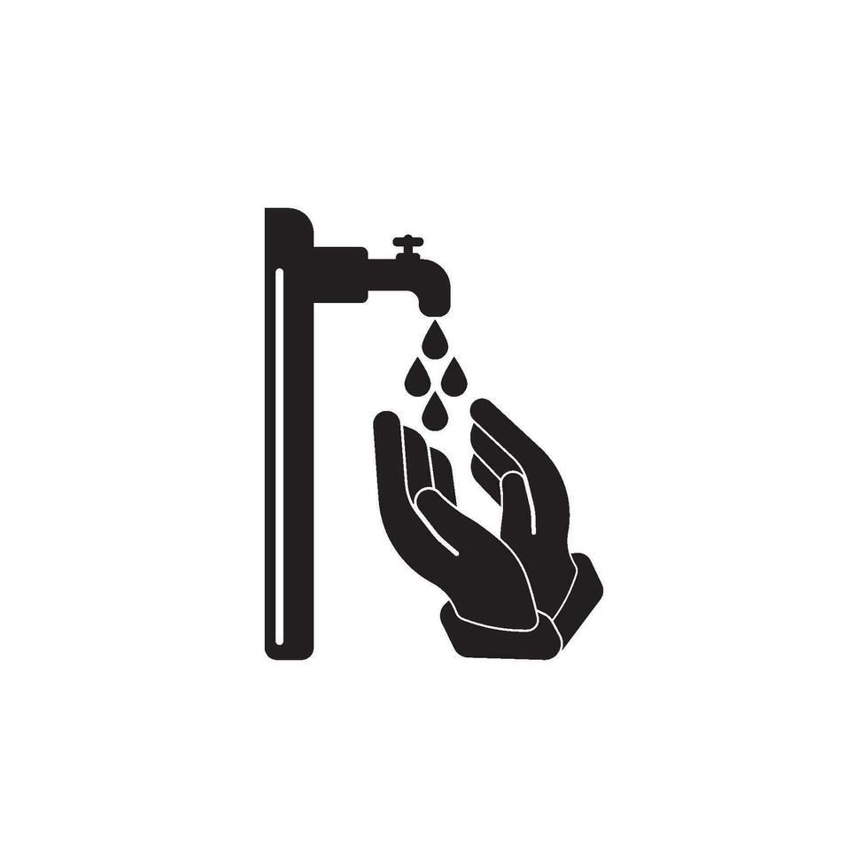 Worship ablution icon in islam,illustration design template vector