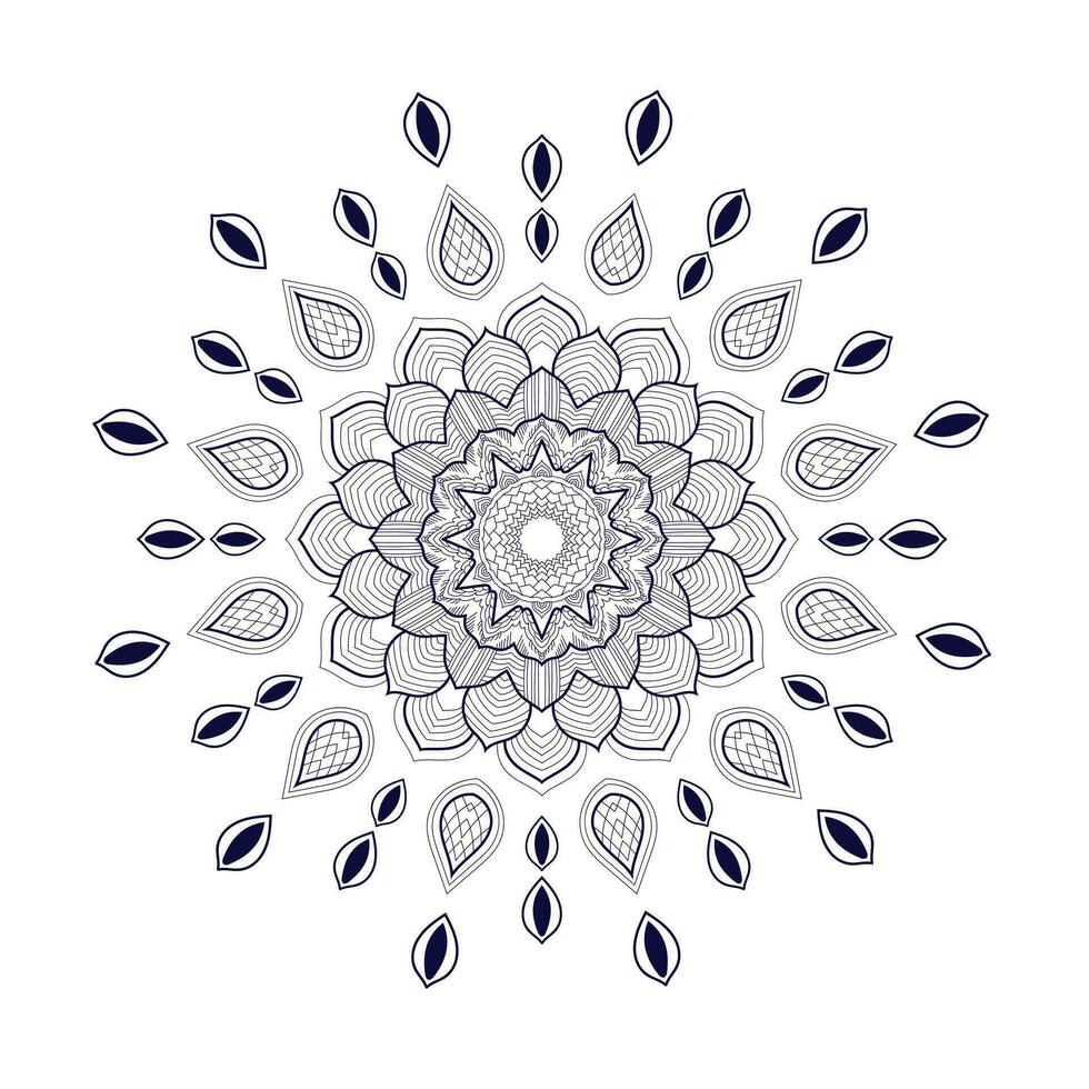 Mandala design template. Round Ornament Pattern or arabesque pattern arabic islamic east style. Book cover. vector