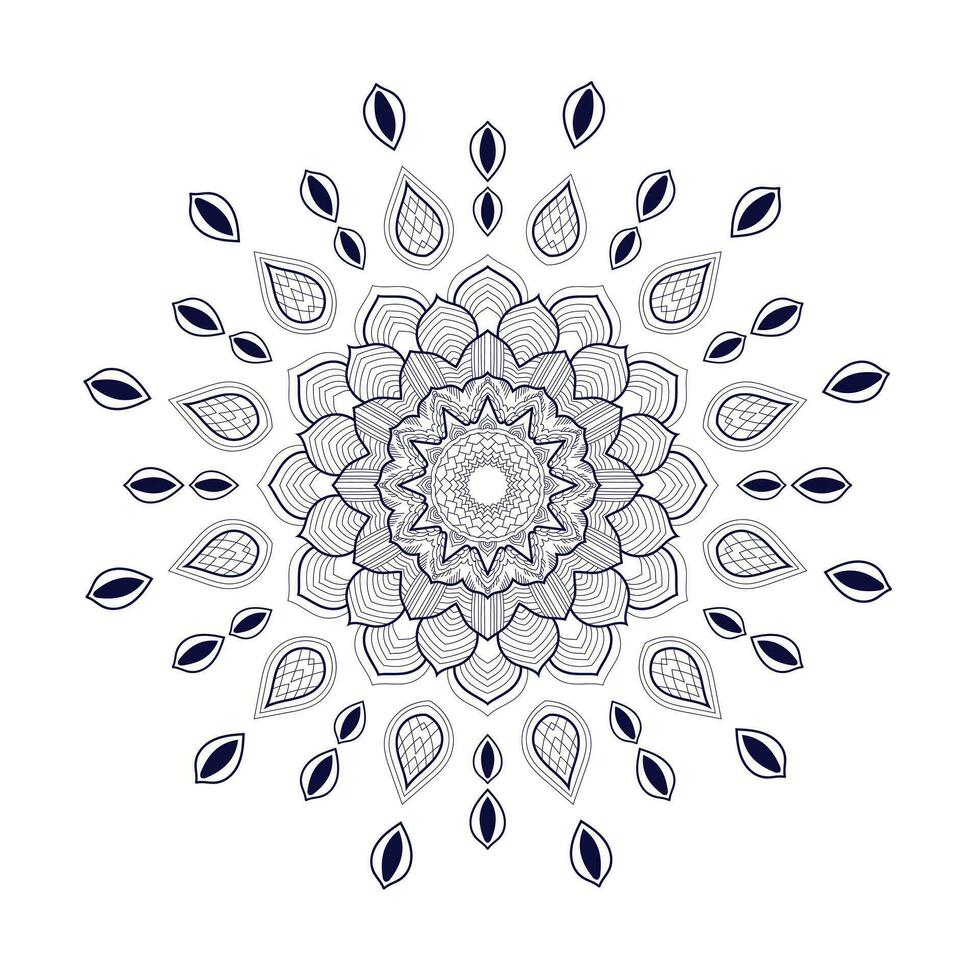 mandala diseño modelo. redondo ornamento modelo o arabesco modelo Arábica islámico este estilo. libro cubrir. vector