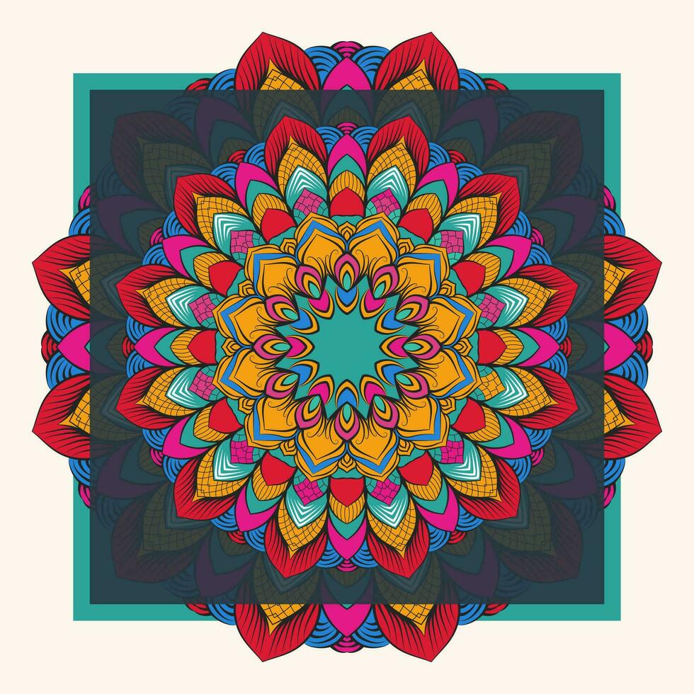 Mandala design template. Round Ornament Pattern or arabesque pattern arabic islamic east style. Book cover. vector