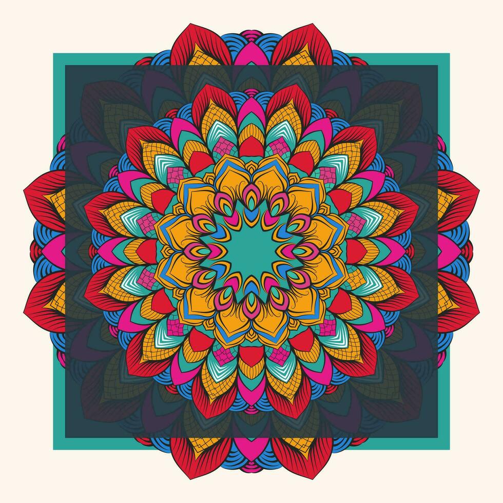 mandala diseño modelo. redondo ornamento modelo o arabesco modelo Arábica islámico este estilo. libro cubrir. vector