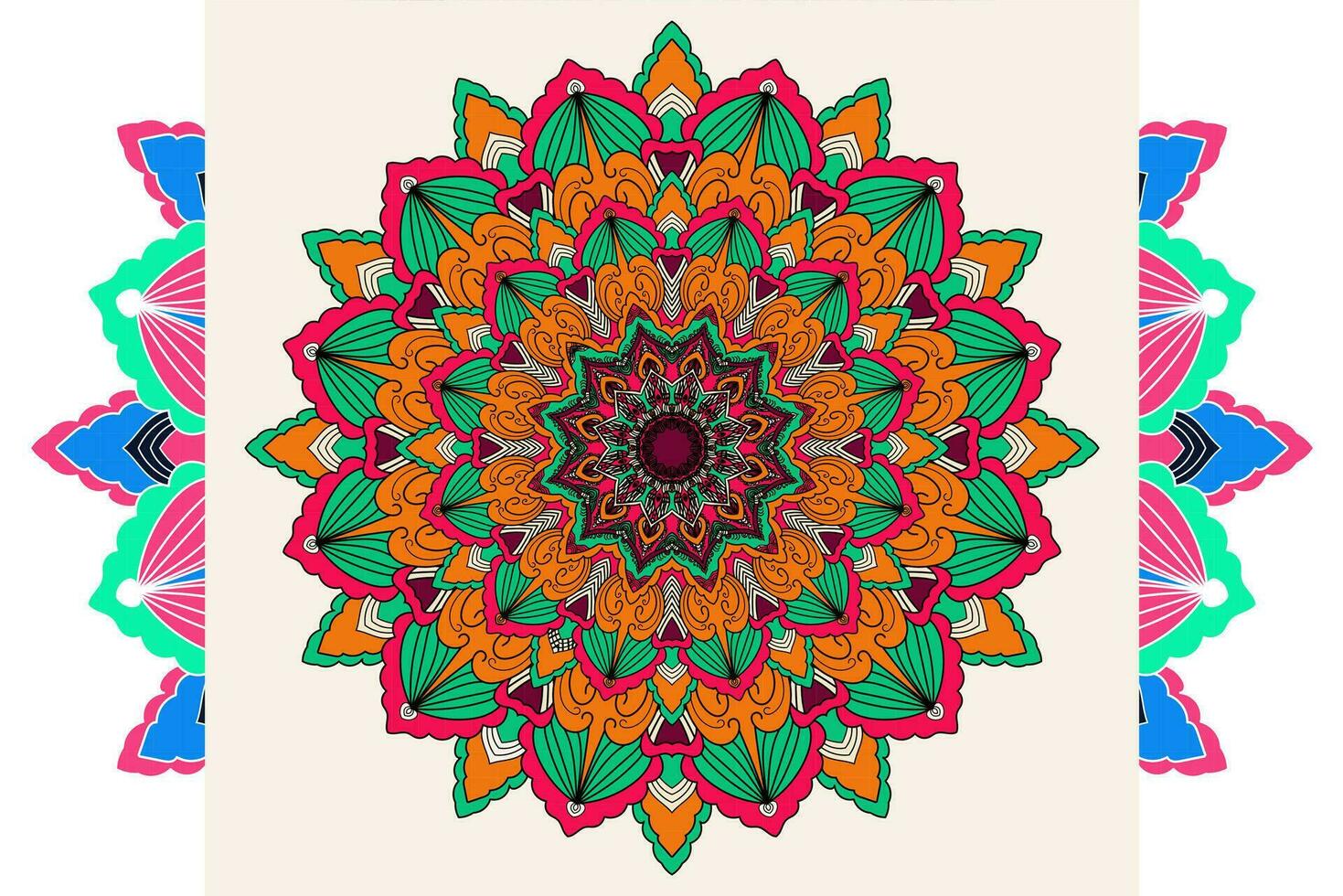 Mandala design template. Round Ornament Pattern or arabesque pattern arabic islamic east style. Book cover. vector