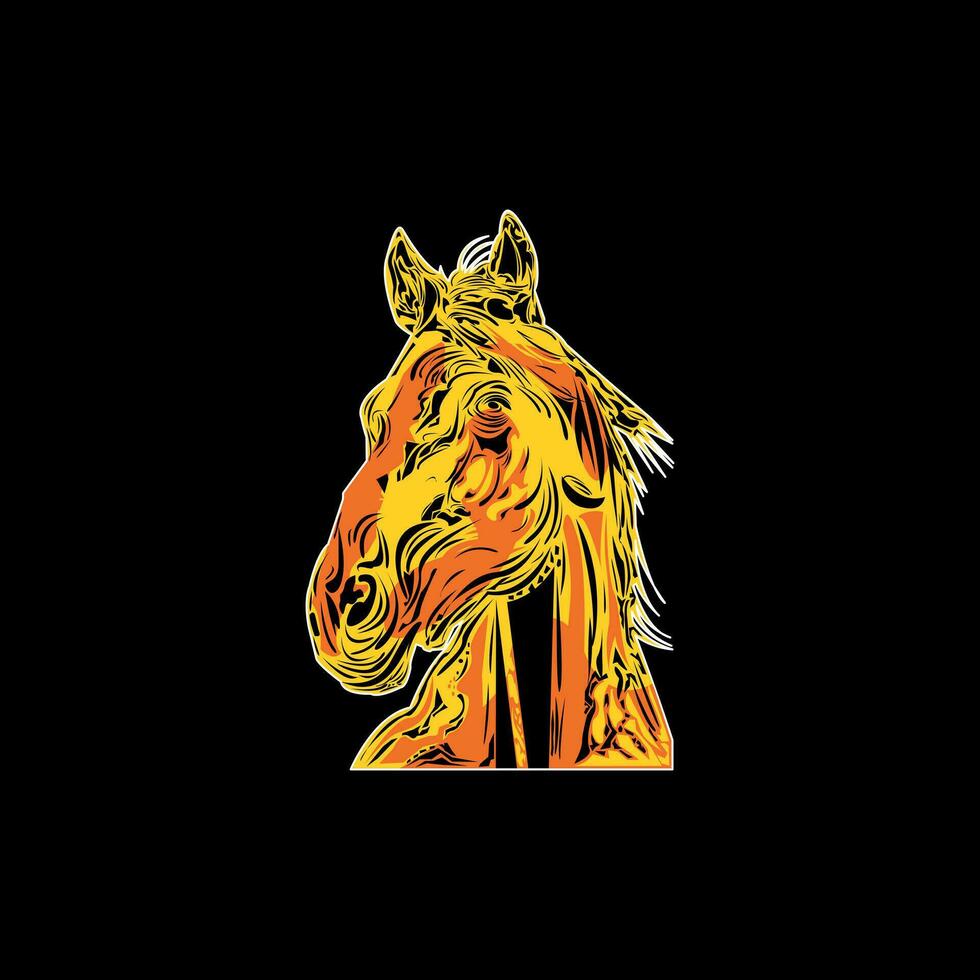 resumen geométrico cabeza de caballo, caballo cabeza con estilo resumen ilustración diseño vector