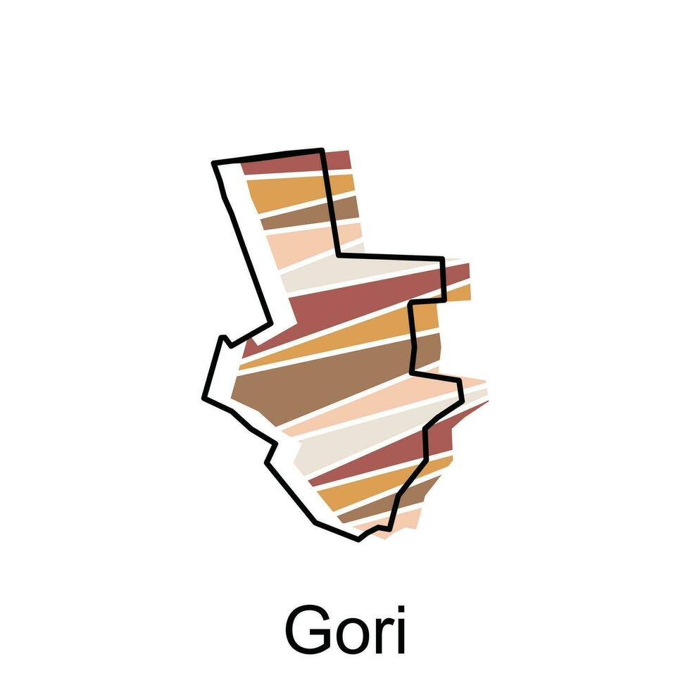 Map of Gori Georgia Europe Countries Map Vector Icon Template Illustration Design