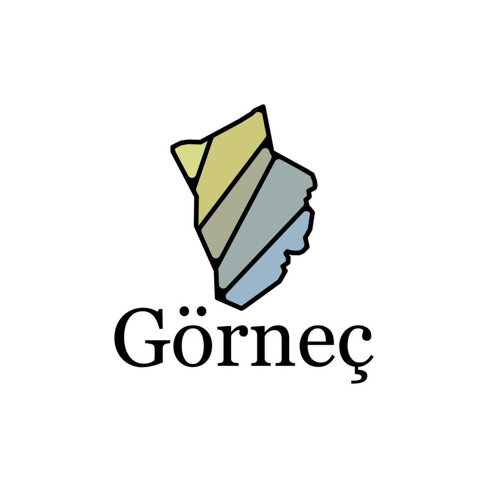 Gornec Map vector illustration, Isolated on White Background Vector Illustration Template